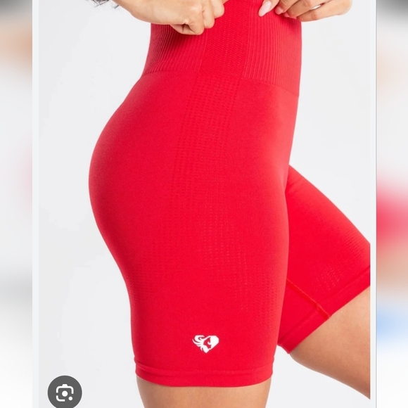 Womens Best Pants - Red Power Seamless Bike Shorts WOMENS BEST